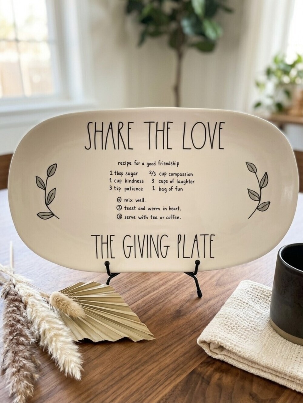RAE DUNN Share The Love, The Giving Plate Platter, Recipe For A Good Friendship
